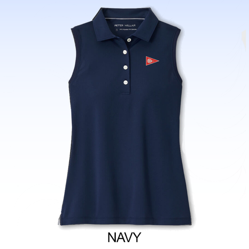PETER MILLAR LADIES SPORT MESH SLEEVELESS BUTTON POLO