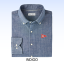 PETER MILLAR DEVONPORT CHAMBRAY COTTON-STRETCH SPORT SHIRT