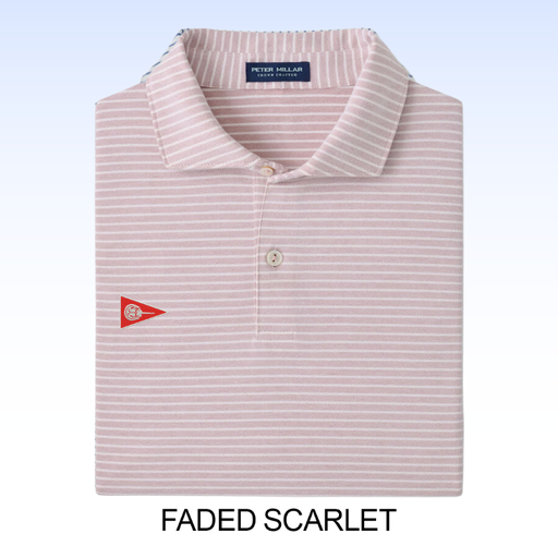 PETER MILLAR ALBATROSS STRIPE COTTON-BLEND PIQUÉ POLO