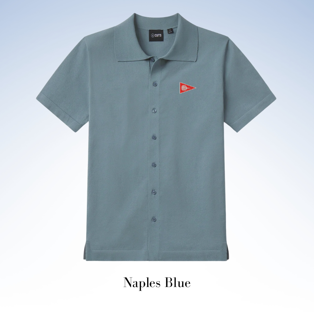 CUTS CLOTHING RIVIERA KNIT BUTTON UP