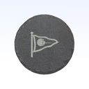 SET OF 4 SLATE COASTERS - 4"